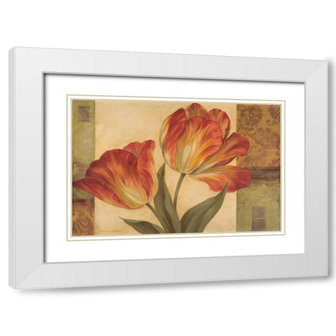 Memories of Sienna II White Modern Wood Framed Art Print with Double Matting by Gladding, Pamela
