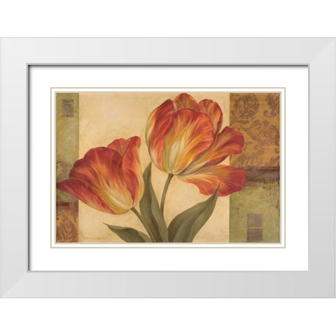 Memories of Sienna II White Modern Wood Framed Art Print with Double Matting by Gladding, Pamela