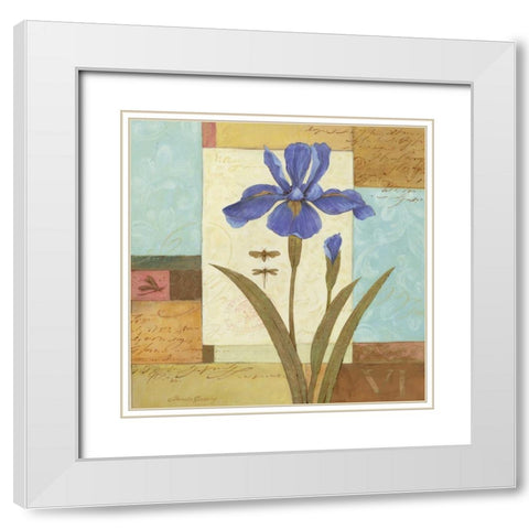 Blue Passage I White Modern Wood Framed Art Print with Double Matting by Gladding, Pamela