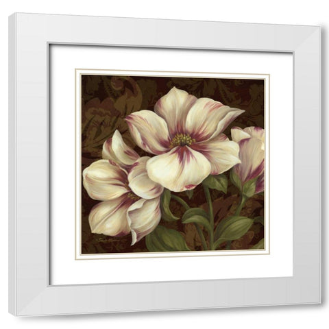 Trio II White Modern Wood Framed Art Print with Double Matting by Gladding, Pamela