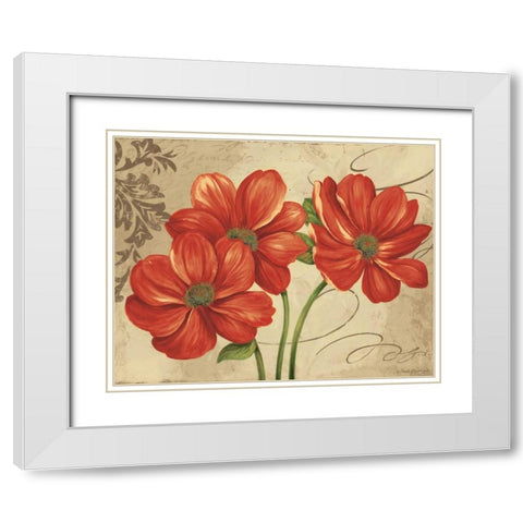 Colori I White Modern Wood Framed Art Print with Double Matting by Gladding, Pamela
