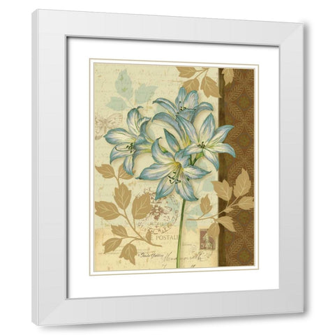 Chelsea Blue II White Modern Wood Framed Art Print with Double Matting by Gladding, Pamela