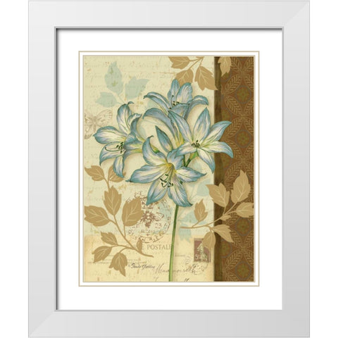 Chelsea Blue II White Modern Wood Framed Art Print with Double Matting by Gladding, Pamela