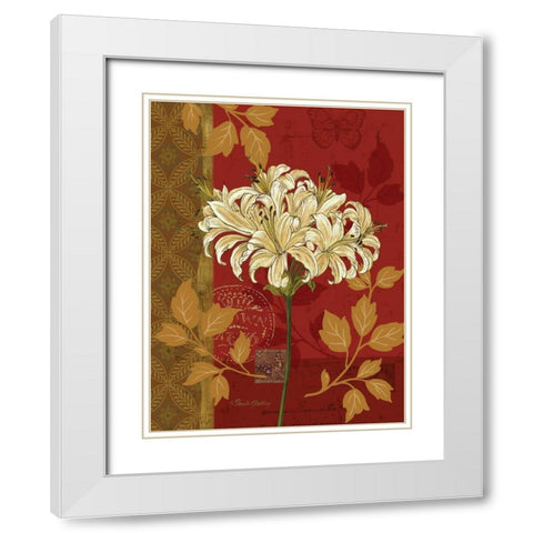 Chelsea Red I White Modern Wood Framed Art Print with Double Matting by Gladding, Pamela