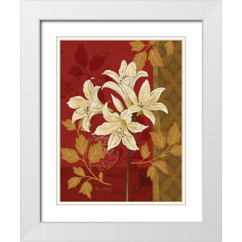 Chelsea Red II White Modern Wood Framed Art Print with Double Matting by Gladding, Pamela