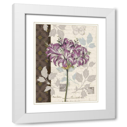 Chelsea Purple I White Modern Wood Framed Art Print with Double Matting by Gladding, Pamela