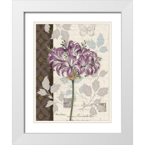 Chelsea Purple I White Modern Wood Framed Art Print with Double Matting by Gladding, Pamela