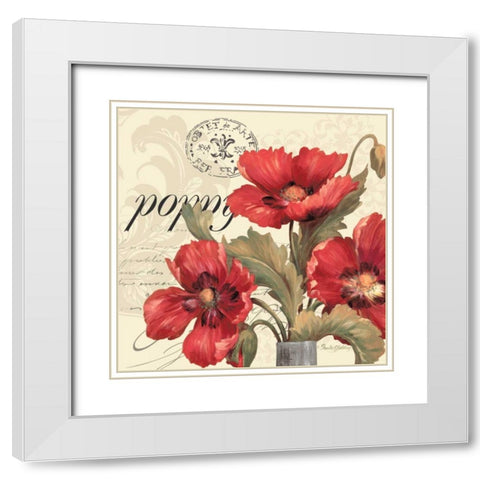 Red and White I White Modern Wood Framed Art Print with Double Matting by Gladding, Pamela