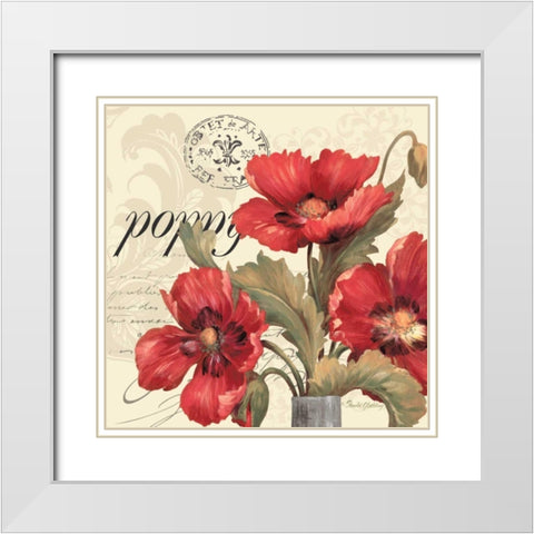 Red and White I White Modern Wood Framed Art Print with Double Matting by Gladding, Pamela