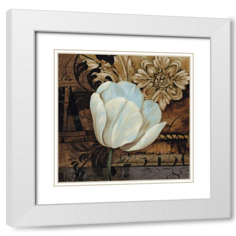 Artifact II White Modern Wood Framed Art Print with Double Matting by Gladding, Pamela