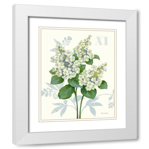 Tardiva Hydrangea White Modern Wood Framed Art Print with Double Matting by Gladding, Pamela
