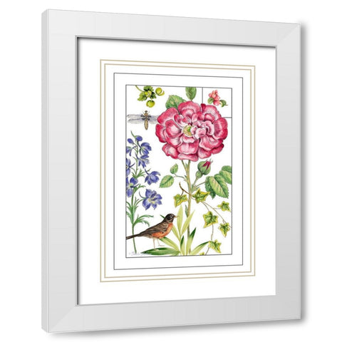 Print Botanical IV White Modern Wood Framed Art Print with Double Matting by Gladding, Pamela