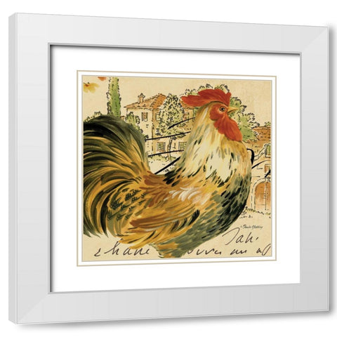 Viva Speck White Modern Wood Framed Art Print with Double Matting by Gladding, Pamela