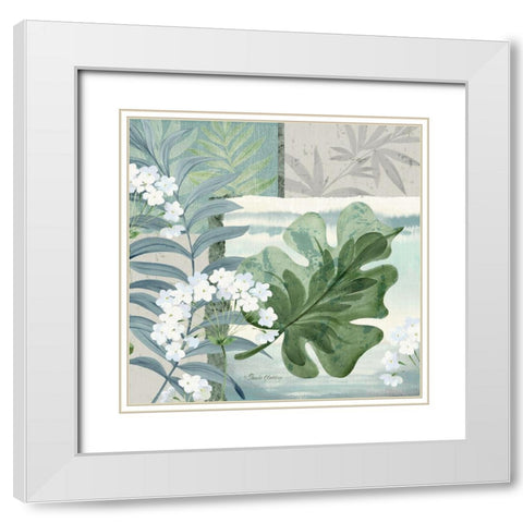 Foliage I White Modern Wood Framed Art Print with Double Matting by Gladding, Pamela