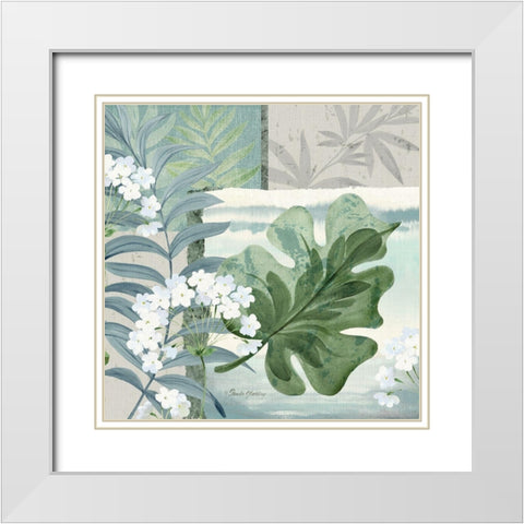 Foliage I White Modern Wood Framed Art Print with Double Matting by Gladding, Pamela