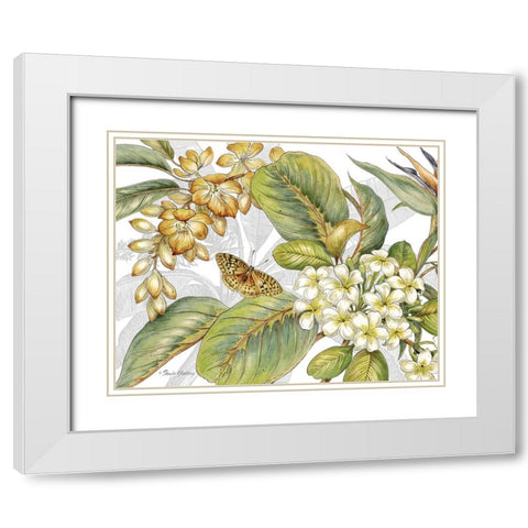 Distant Shore I White Modern Wood Framed Art Print with Double Matting by Gladding, Pamela