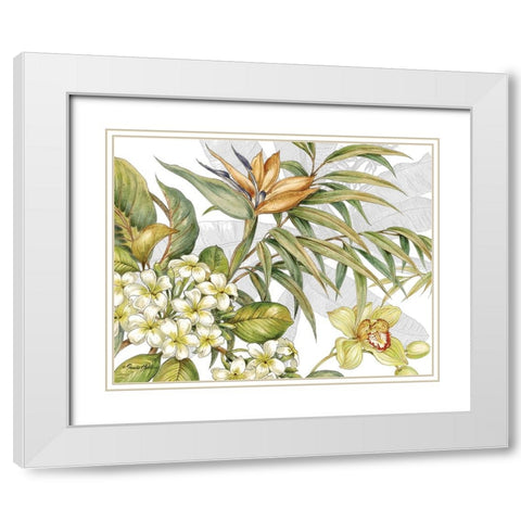 Distant Shore II White Modern Wood Framed Art Print with Double Matting by Gladding, Pamela