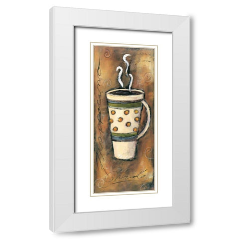 Frappacino White Modern Wood Framed Art Print with Double Matting by Gamel, Tara
