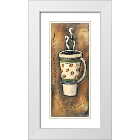 Frappacino White Modern Wood Framed Art Print with Double Matting by Gamel, Tara