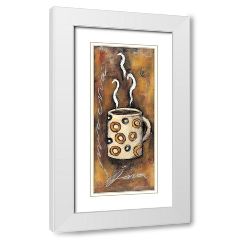 Java White Modern Wood Framed Art Print with Double Matting by Gamel, Tara