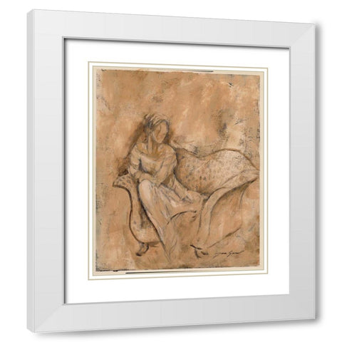Courtesan I White Modern Wood Framed Art Print with Double Matting by Gamel, Tara