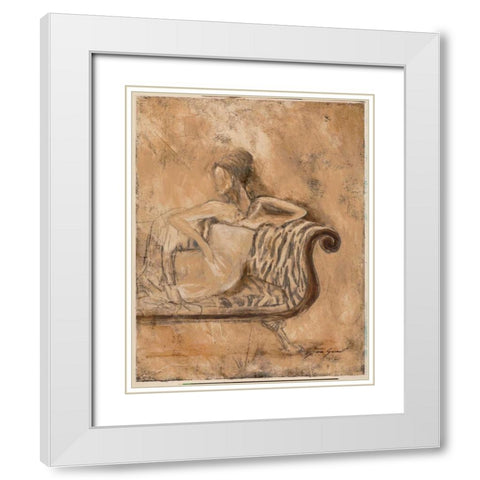 Courtesan II White Modern Wood Framed Art Print with Double Matting by Gamel, Tara