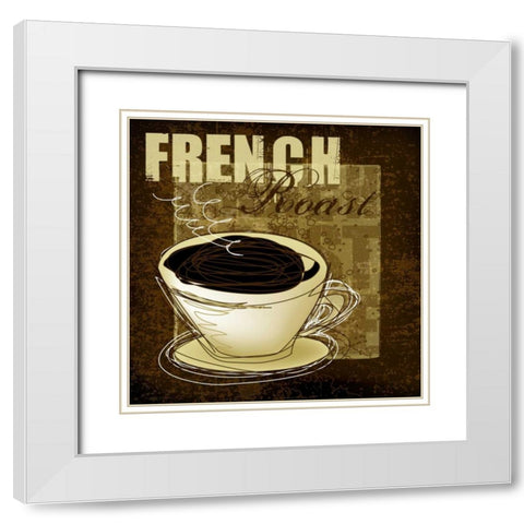 French Roast White Modern Wood Framed Art Print with Double Matting by Gamel, Tara