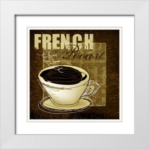 French Roast White Modern Wood Framed Art Print with Double Matting by Gamel, Tara