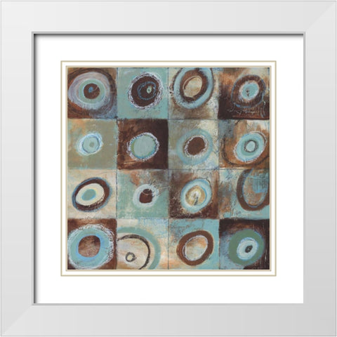 Earth I White Modern Wood Framed Art Print with Double Matting by Gamel, Tara