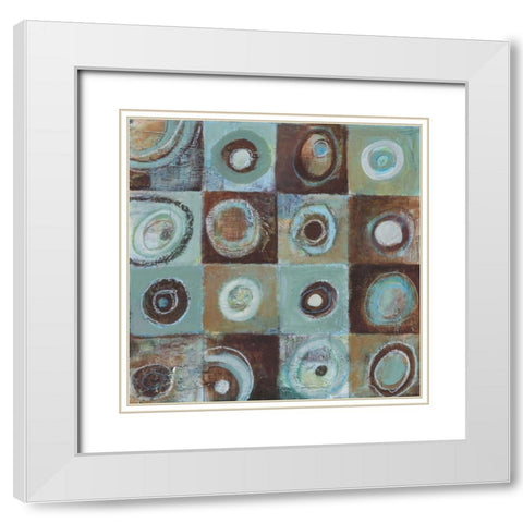 Earth II White Modern Wood Framed Art Print with Double Matting by Gamel, Tara
