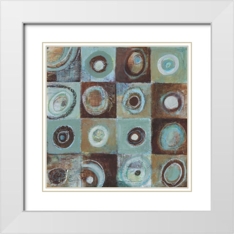 Earth II White Modern Wood Framed Art Print with Double Matting by Gamel, Tara