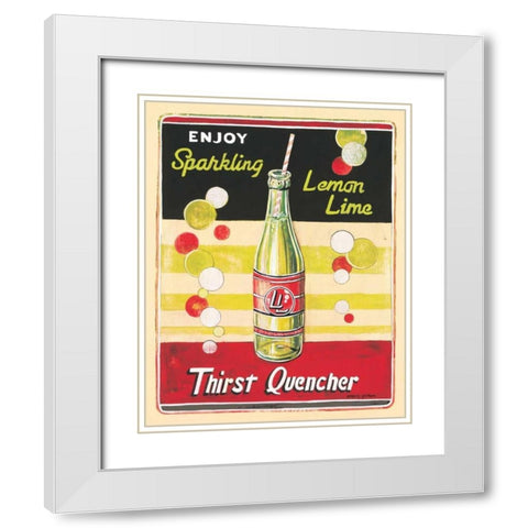 Lemon Lime White Modern Wood Framed Art Print with Double Matting by Gorham, Gregory