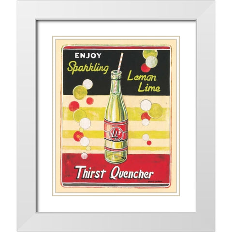 Lemon Lime White Modern Wood Framed Art Print with Double Matting by Gorham, Gregory