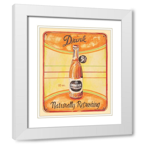 Orange White Modern Wood Framed Art Print with Double Matting by Gorham, Gregory