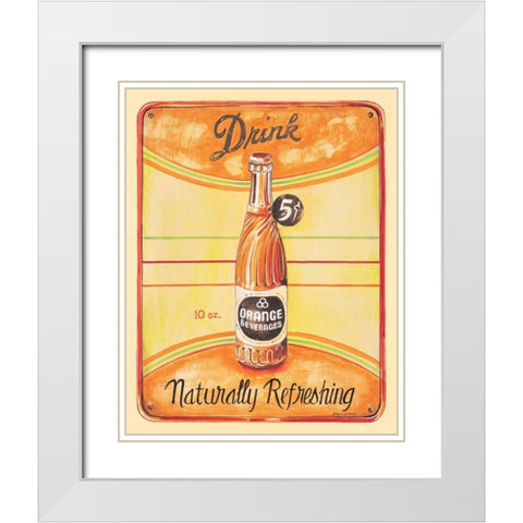 Orange White Modern Wood Framed Art Print with Double Matting by Gorham, Gregory