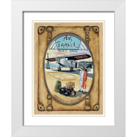 Flight Souvenir White Modern Wood Framed Art Print with Double Matting by Gorham, Gregory