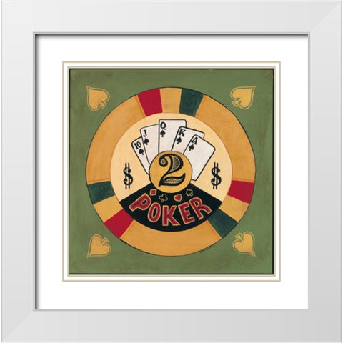 Poker - $2 White Modern Wood Framed Art Print with Double Matting by Gorham, Gregory