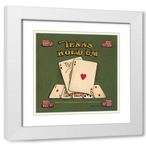 Texas Hold Em White Modern Wood Framed Art Print with Double Matting by Gorham, Gregory