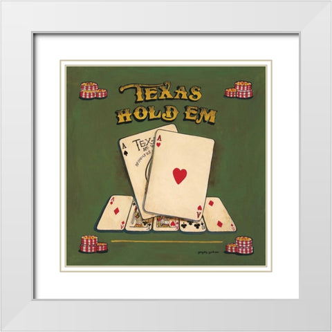 Texas Hold Em White Modern Wood Framed Art Print with Double Matting by Gorham, Gregory