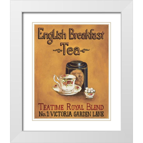 English Breakfast White Modern Wood Framed Art Print with Double Matting by Gorham, Gregory
