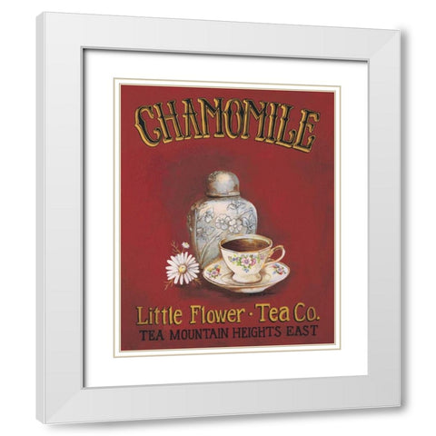 Chamomile White Modern Wood Framed Art Print with Double Matting by Gorham, Gregory
