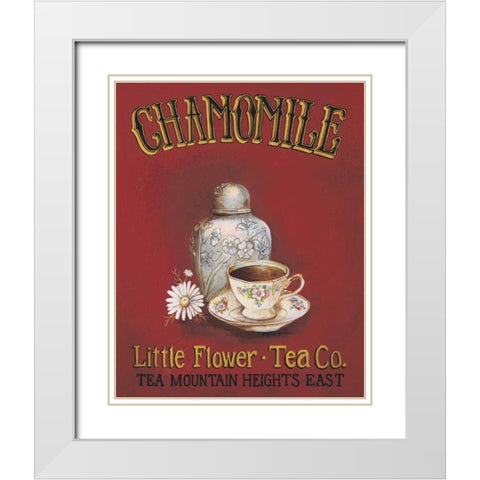 Chamomile White Modern Wood Framed Art Print with Double Matting by Gorham, Gregory
