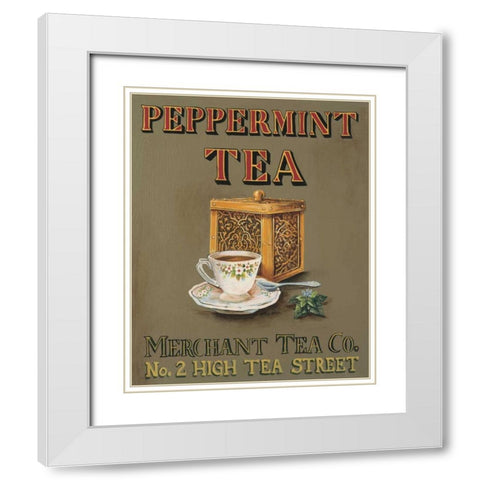 Peppermint White Modern Wood Framed Art Print with Double Matting by Gorham, Gregory