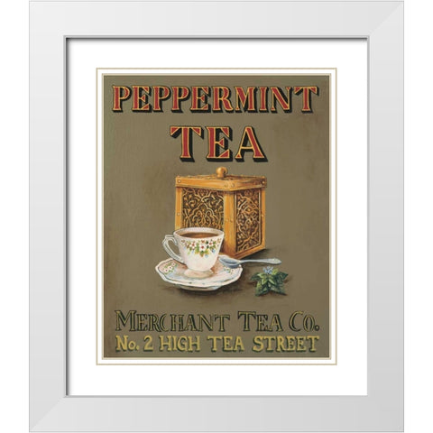 Peppermint White Modern Wood Framed Art Print with Double Matting by Gorham, Gregory