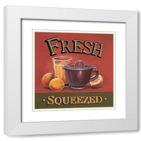 Fresh Squeezed White Modern Wood Framed Art Print with Double Matting by Gorham, Gregory