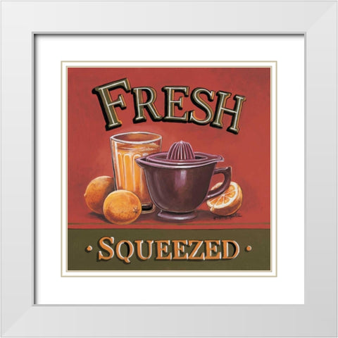 Fresh Squeezed White Modern Wood Framed Art Print with Double Matting by Gorham, Gregory