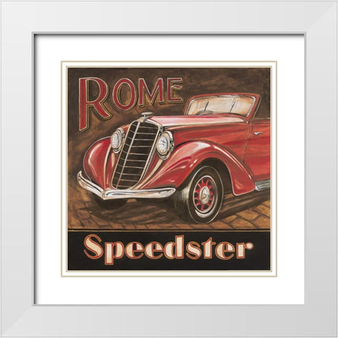 Rome Speedster White Modern Wood Framed Art Print with Double Matting by Gorham, Gregory