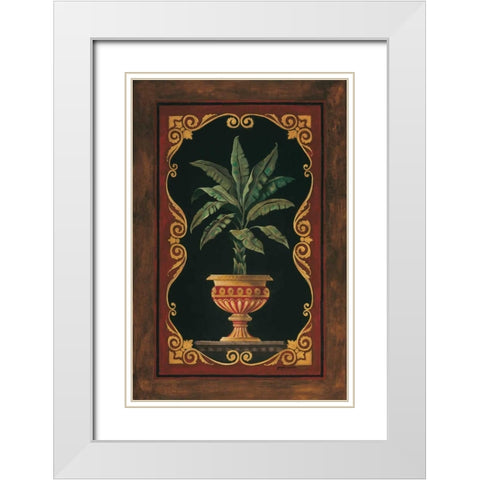 Golden Palm White Modern Wood Framed Art Print with Double Matting by Gorham, Gregory