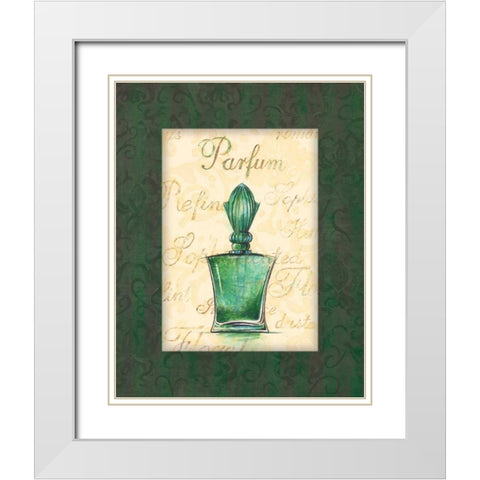 Parfum I White Modern Wood Framed Art Print with Double Matting by Gorham, Gregory