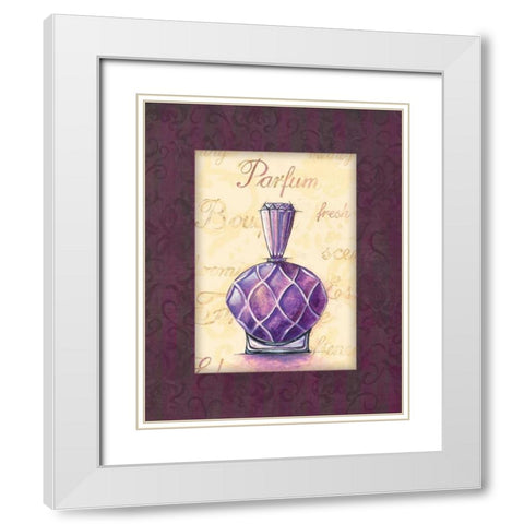 Parfum III White Modern Wood Framed Art Print with Double Matting by Gorham, Gregory